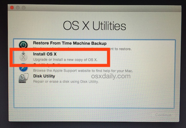 clean install mac os x for new hard drive